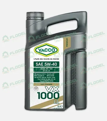 Ulei motor VX 1000 LL SAE 5W40 Yacco, 5l