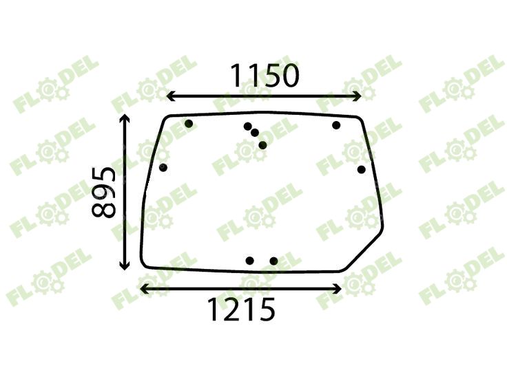 Geam spate curbat tractor Agrotron 04429137