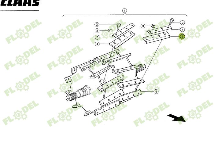 Cutit val stanga CLAAS JAGUAR - 981385