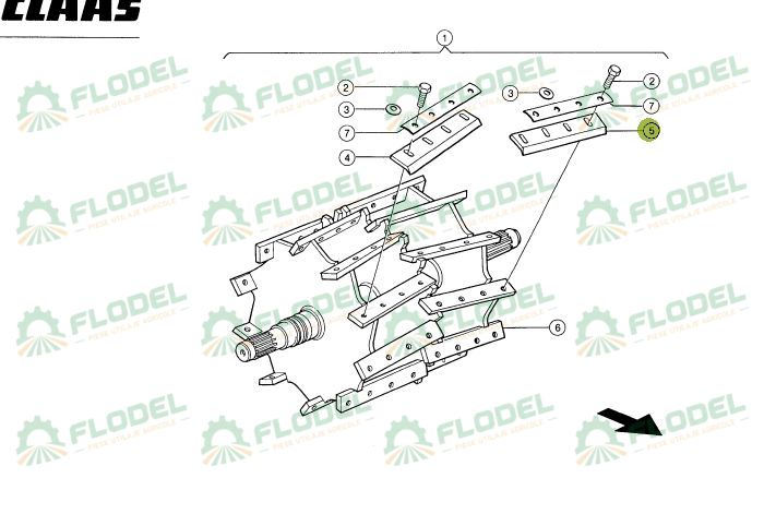 Cutit val stanga CLAAS JAGUAR - 981385