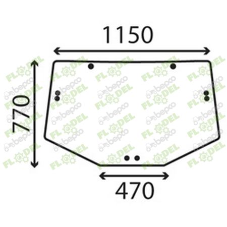 Geam spate tractor JOHN DEERE L202528