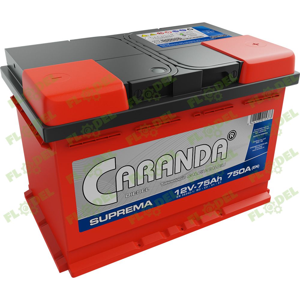 Baterie Caranda suprema 75Ah 750A