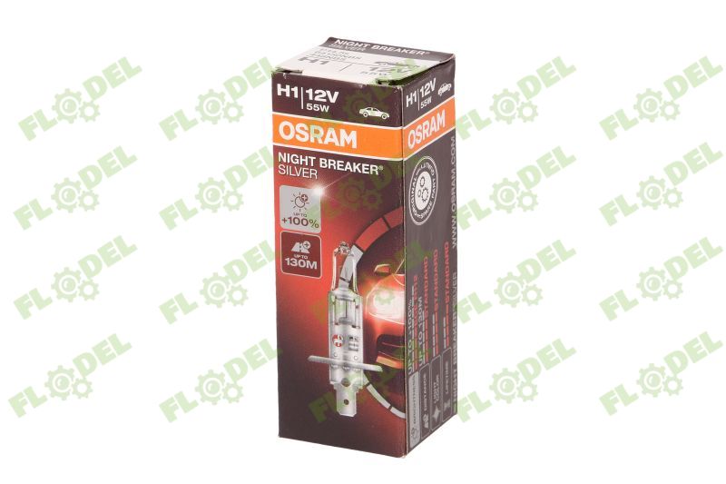 Bec 12V H1 55 W Night Breaker Silver +100% Osram