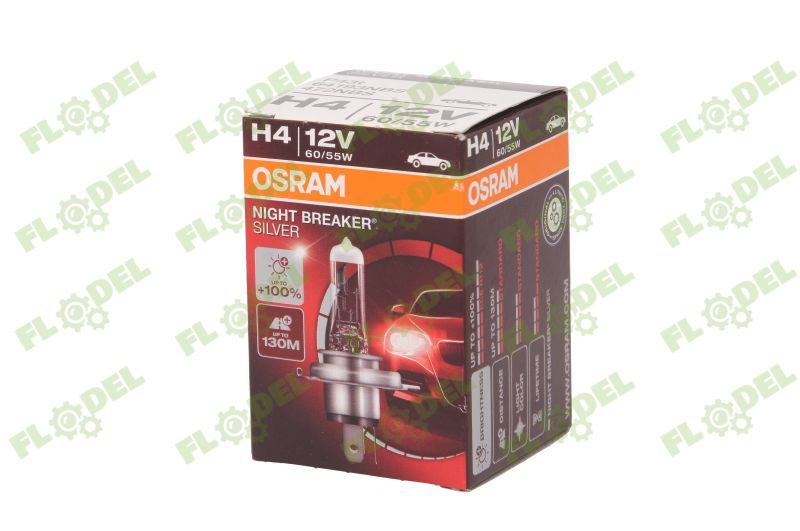 Bec 12V H4 60/55 W Night Breaker Silver +100% Osram