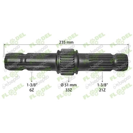 Ax priza de putere tractor John Deere L173283