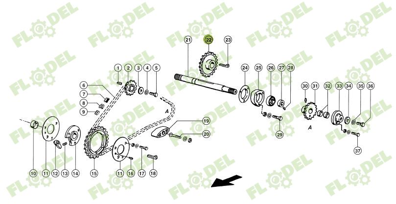 Pinion Z19 balotiera CLAAS 823812