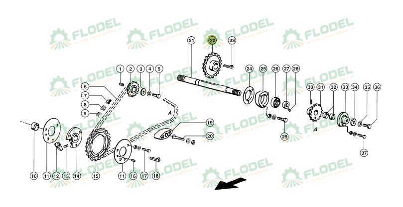 Pinion Z19 balotiera CLAAS 823812