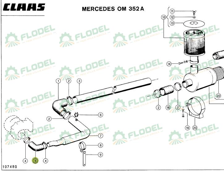 Manson cauciuc original CLAAS 602476