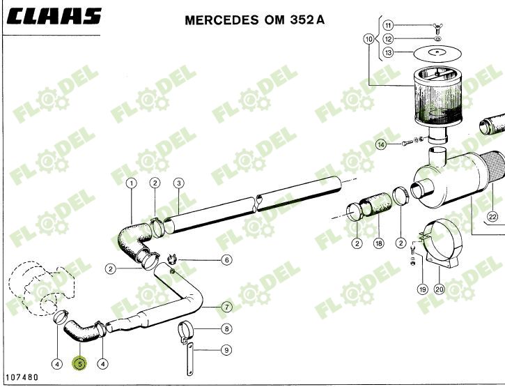 Manson cauciuc original CLAAS 602476
