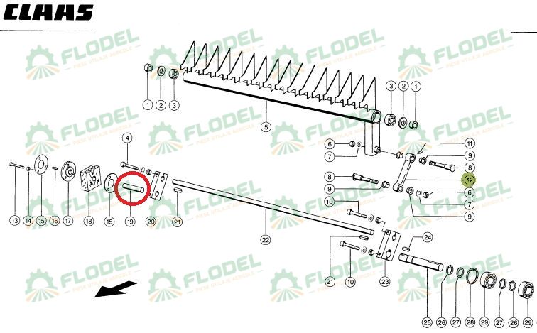 Bolt balotiera CLAAS ROLLANT 821230