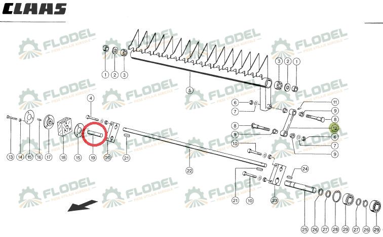 Bolt balotiera CLAAS ROLLANT 821230