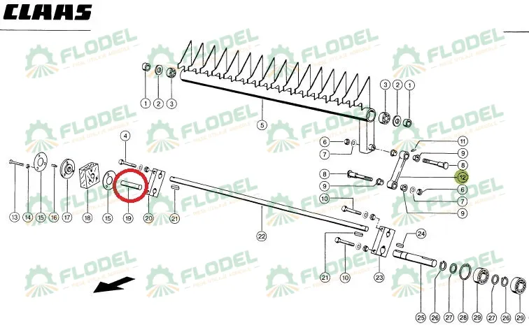 Bolt balotiera CLAAS ROLLANT 821230