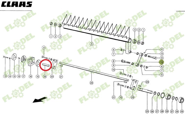 Bolt balotiera CLAAS ROLLANT 821230