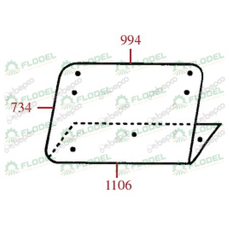 Geam spate tractor FIAT 5124413