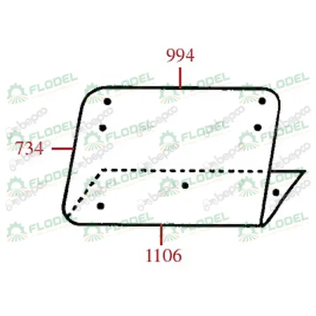 Geam spate tractor FIAT 5124413