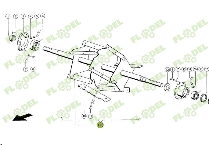 Ax tocator CLAAS JAGUAR Original CLAAS 0001416982