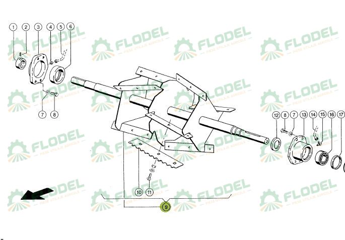 Ax tocator CLAAS JAGUAR Original CLAAS 0001416982