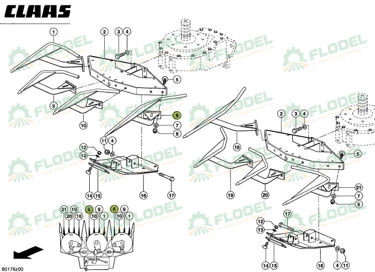Varf dreapta CLAAS JAGUAR 999599 Original CLAAS