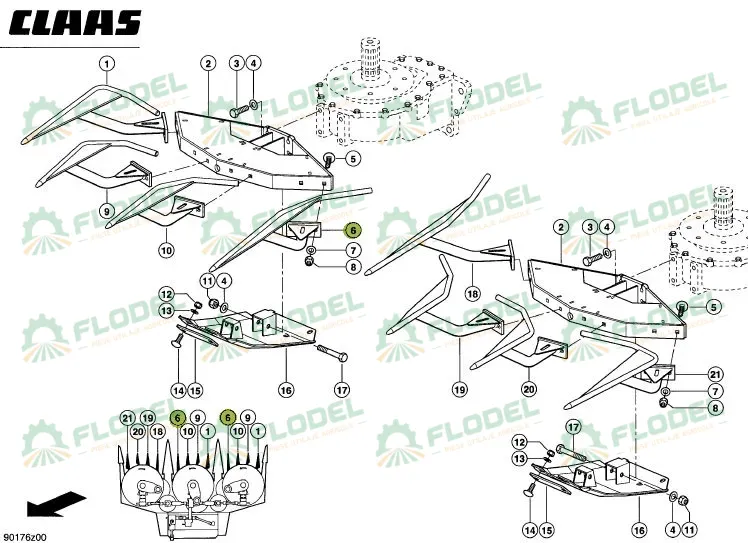 Varf dreapta CLAAS JAGUAR 999599 Original CLAAS