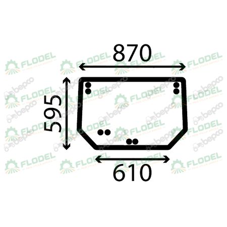Geam spate tractor CASE IH 84396387