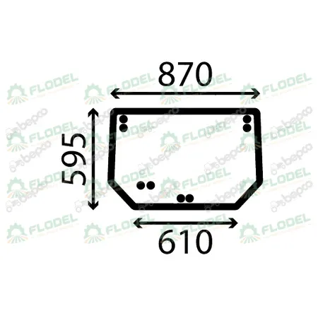 Geam spate tractor CASE IH 84396387