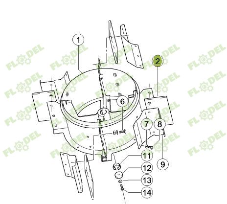 Palet cauciuc distribuitor radial combina CLAAS 0023500690