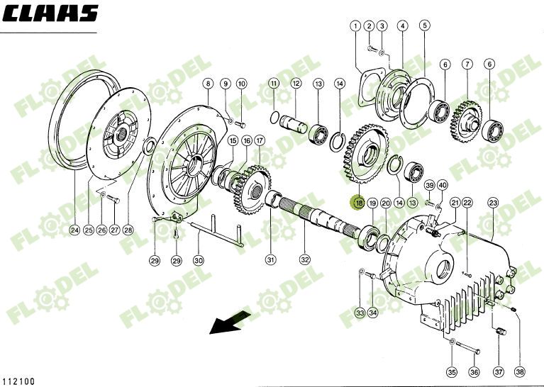 Pinion intermediar transmisie CLAAS JAGUAR  077482 Original CLAAS