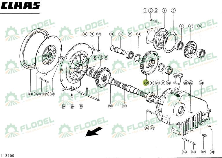 Pinion intermediar transmisie CLAAS JAGUAR  077482 Original CLAAS