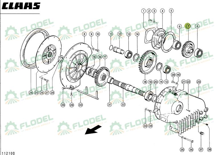 Pinion transmisie CLAAS JAGUAR 077486 Original CLAAS