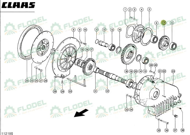 Pinion transmisie CLAAS JAGUAR 077486 Original CLAAS