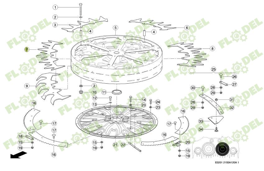 Segment header porumb CLAAS JAGUAR 498616 Original CLAAS