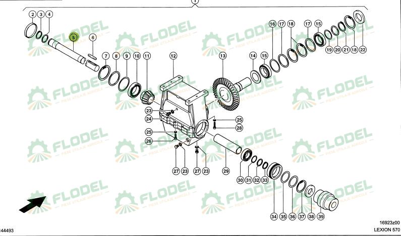 Ax rotor stanga combina CLAAS 694831