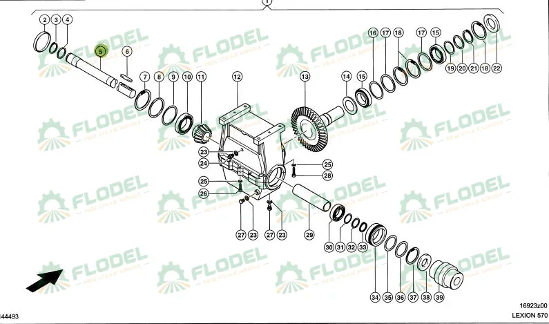 Ax rotor stanga combina CLAAS 694831