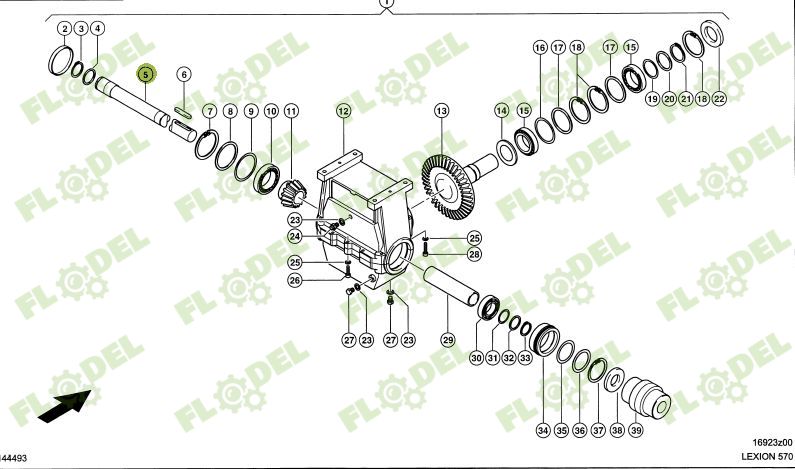Ax rotor stanga combina CLAAS 694831