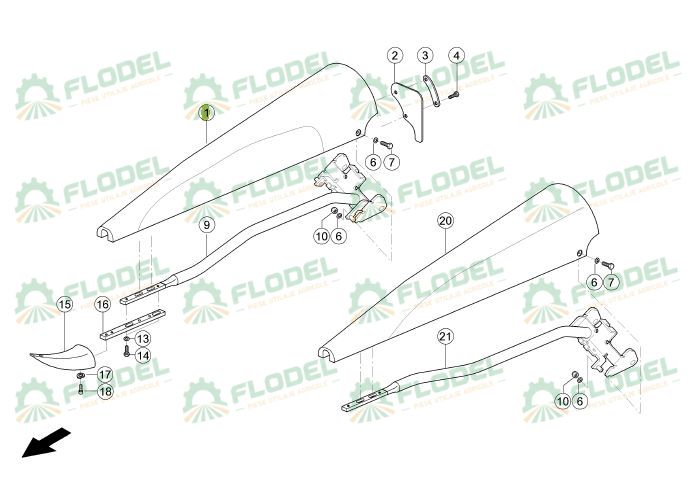 Varf plastic culegator porumb CLAAS CONSPEED 995796 Original CLAAS