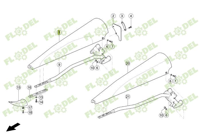 Varf plastic culegator porumb CLAAS CONSPEED 995796 Original CLAAS