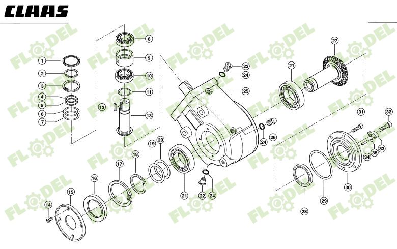 Reductor complet culegator porumb CLAAS CONSPEED 905827 Original CLAAS