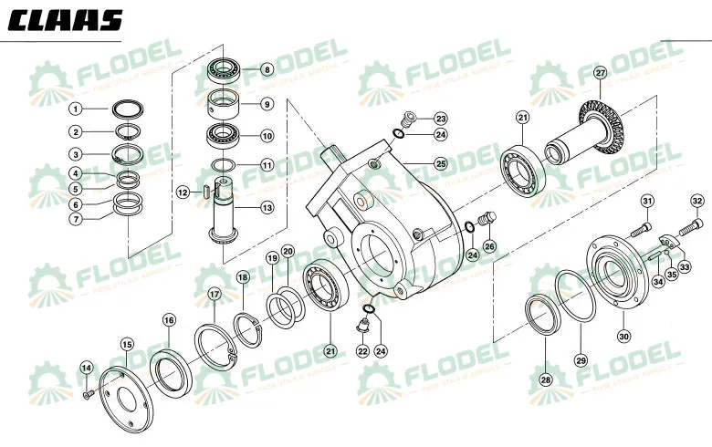 Reductor complet culegator porumb CLAAS CONSPEED 905827 Original CLAAS