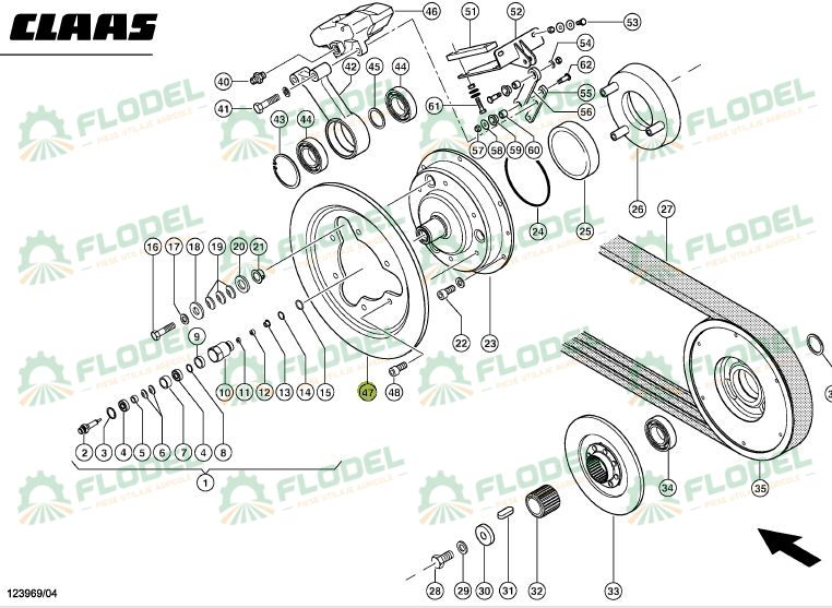 Disc frana gura alimentare combina CLAAS LEXION 628760 Original CLAAS