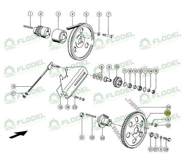 Pinion reductor Z64  combina CLAAS 603108 Original CLAAS