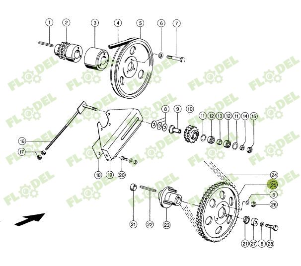 Pinion reductor Z64  combina CLAAS 603108 Original CLAAS