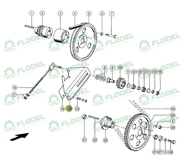 Suport intinzator reductor combina CLAAS 603115