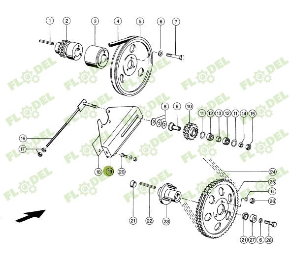 Suport intinzator reductor combina CLAAS 603115