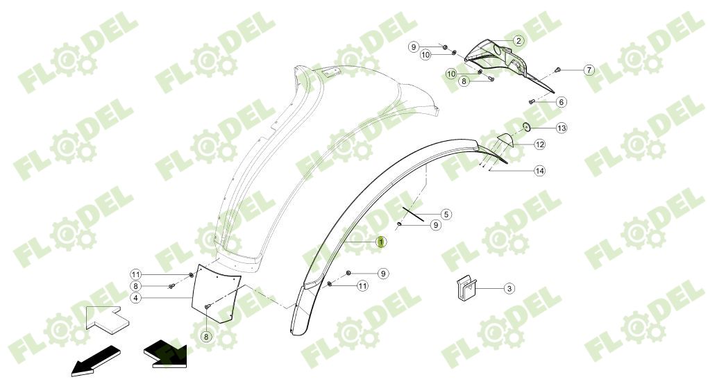 Prelungire aripa roata spate tractor CLAAS 0011021485 original CLAAS