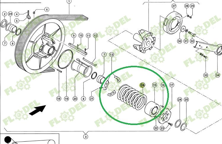 Arc variator combina CLAAS 749911