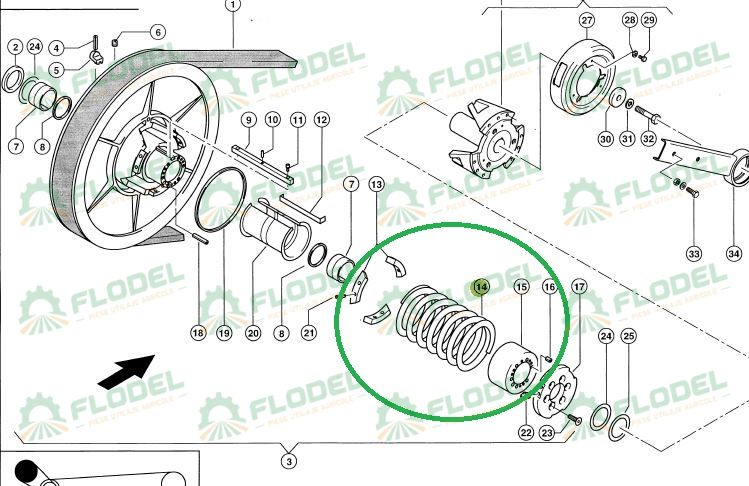 Arc variator combina CLAAS 749911