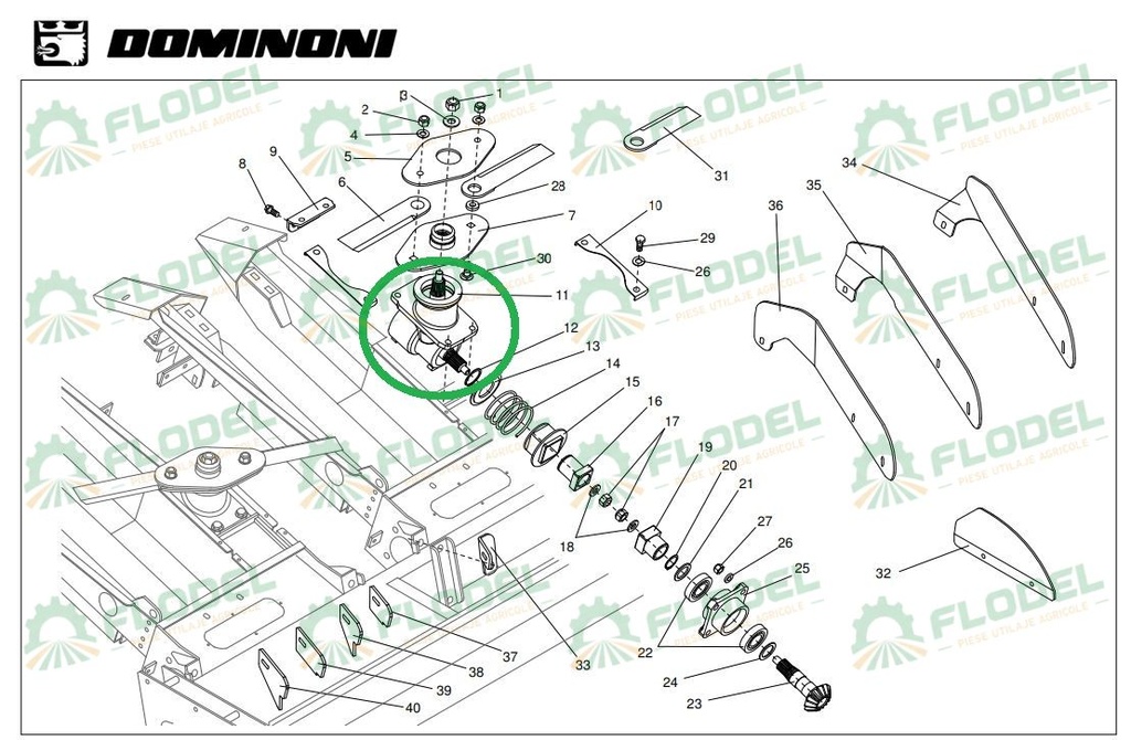 Grup tocator DOMINONI complet 10336 Original DOMINONI
