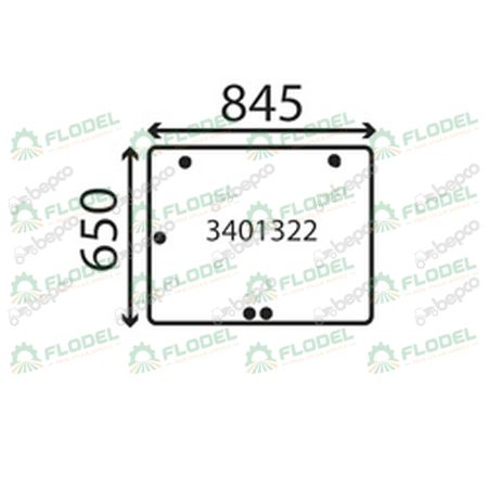 Geam spate CASE 182027A1