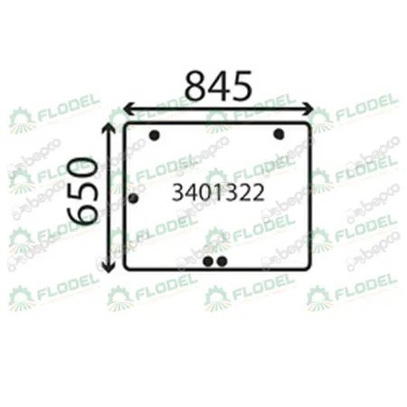 Geam spate CASE 182027A1