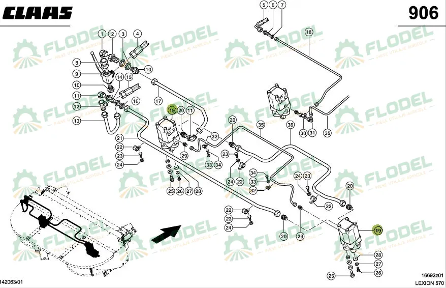 Motor hidraulic distribuitor radial CLAAS LEXION 771918